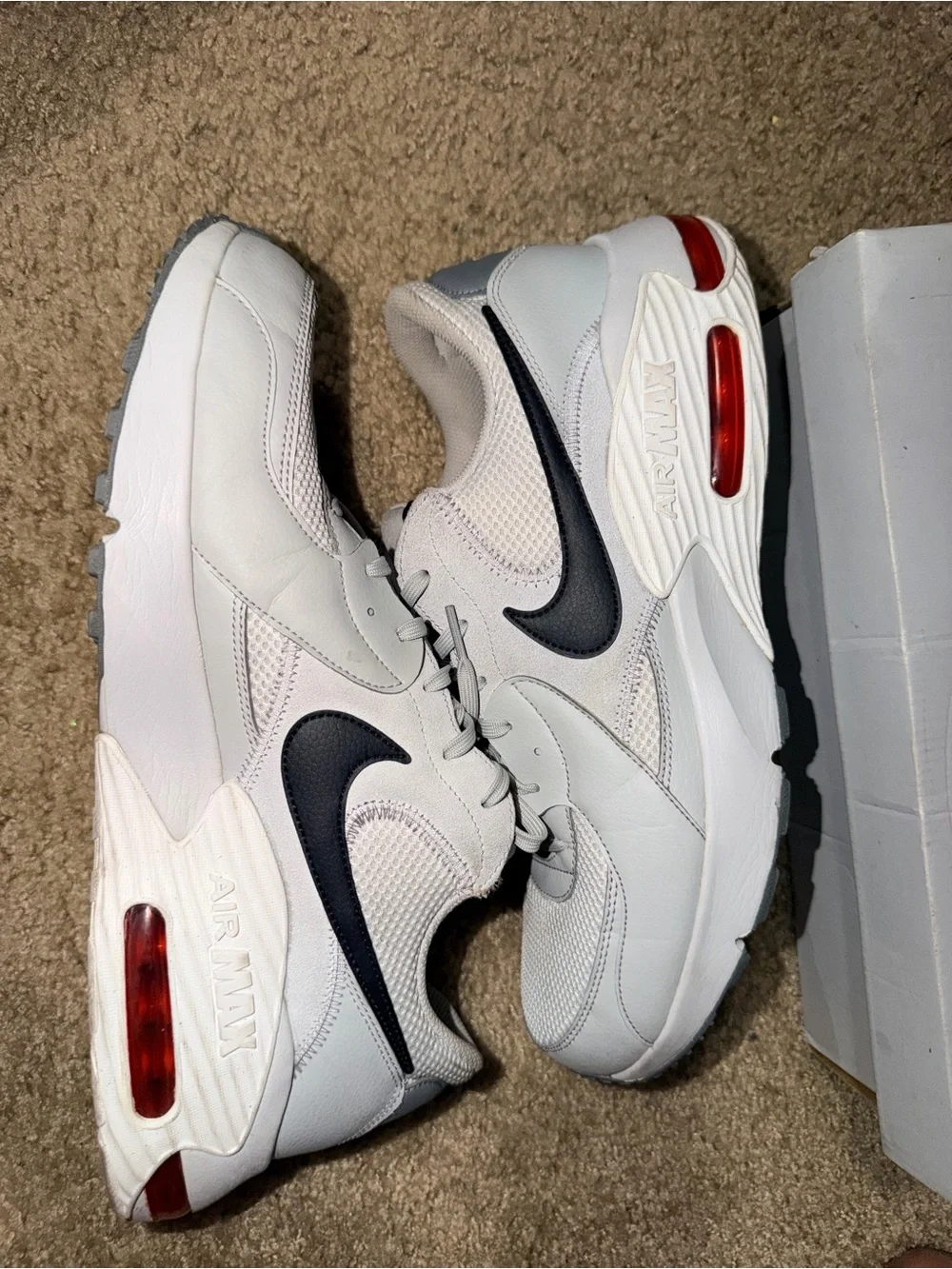 Nike Air Max Excee White Grey Black Red Men’s Size 14